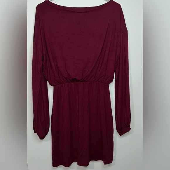 Lulu's Red Sheath Dress with Bishop Sleeves - Picture 4 of 9